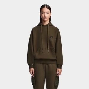 RUDSAK Madrid Unisex Tie Dye Hoodie Pullover Heart Logo Army Size Small Women